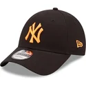 cappellino-curvo-nero-regolabile-con-logo-arancione-9forty-neon-pack-dei-new-york-yankees-mlb-di-new-era