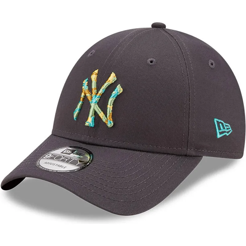 cappellino-curvo-grigio-regolabile-9forty-camo-infill-di-new-york-yankees-mlb-di-new-era