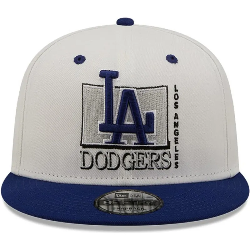 cappelli-piatta-grigio-snapback-9fifty-white-crown-dei-los-angeles-dodgers-mlb-di-new-era