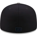 cappello-piatto-blu-marino-e-grigio-chiuso-59fifty-patch-laterale-di-new-york-yankees-mlb-di-new-era