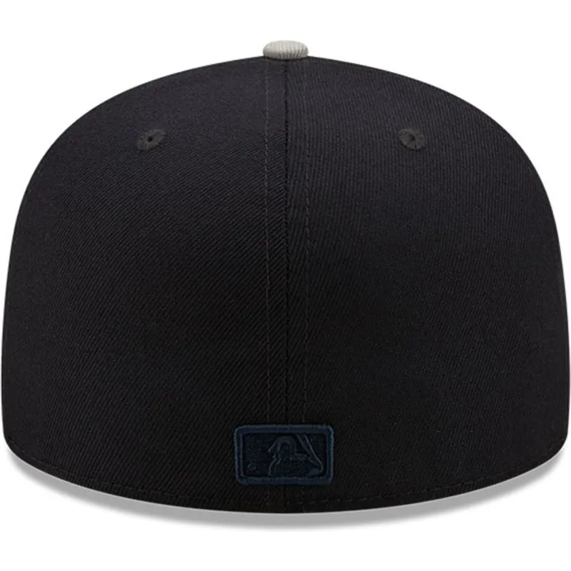 cappello-piatto-blu-marino-e-grigio-regolabile-59fifty-patch-laterale-di-new-york-yankees-mlb-di-new-era