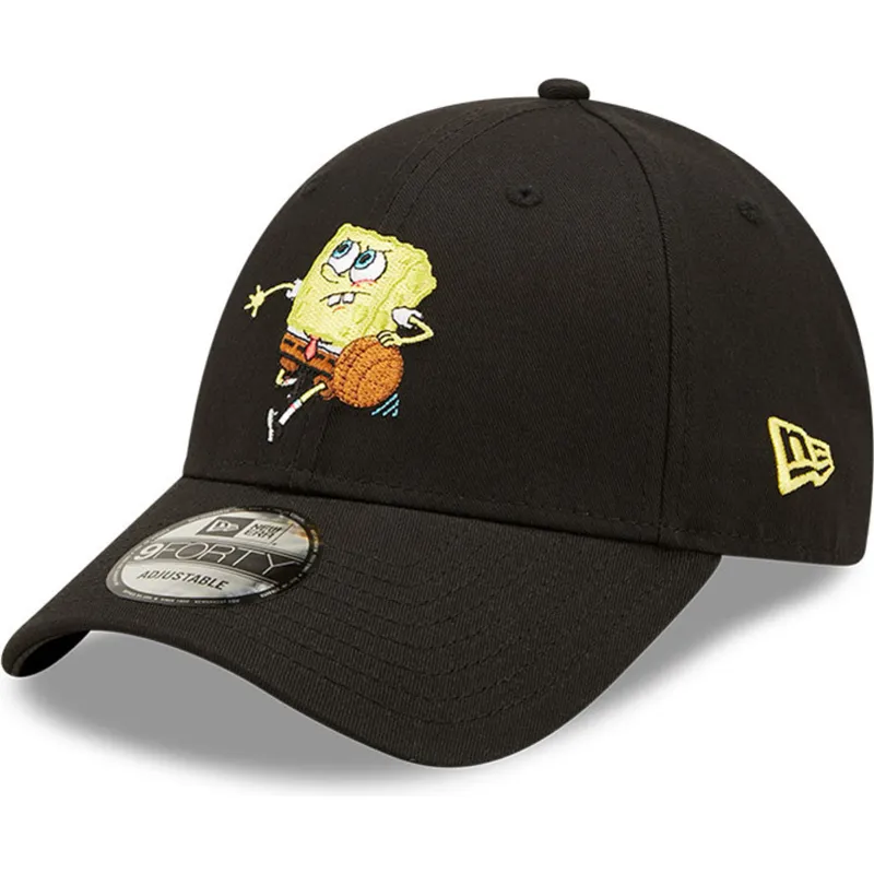 cappelli-curva-nero-cinghia-regolabile-9forty-sporty-dei-bob-esponja-di-new-era cappelli-curva-nero-cinghia-regolabile-9forty-sporty-dei-bob-esponja-di-new-era