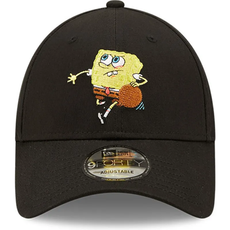 cappelli-curva-nero-cinghia-regolabile-9forty-sporty-dei-bob-esponja-di-new-era cappelli-curva-nero-cinghia-regolabile-9forty-sporty-dei-bob-esponja-di-new-era