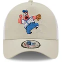 cappelli-curva-beige-snapback-a-frame-sporty-dei-patricio-estrella-bob-esponja-di-new-era