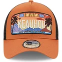 new-era-hawaii-keauhou-a-frame-license-plate-brown-trucker-hat