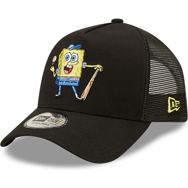cappelli-curva-nero-snapback-a-frame-sporty-dei-bob-esponja-di-new-era