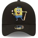 cappellino-trucker-nero-a-frame-sporty-di-spongebob-di-new-era