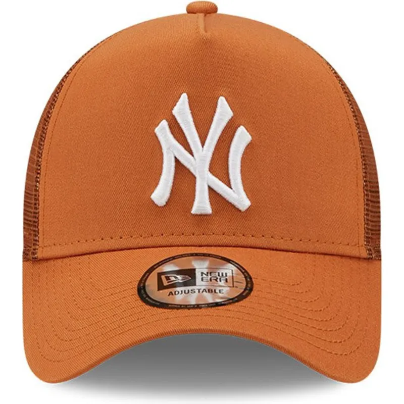 cappelli-curva-marrone-snapback-a-frame-tonal-mesh-dei-new-york-yankees-mlb-di-new-era