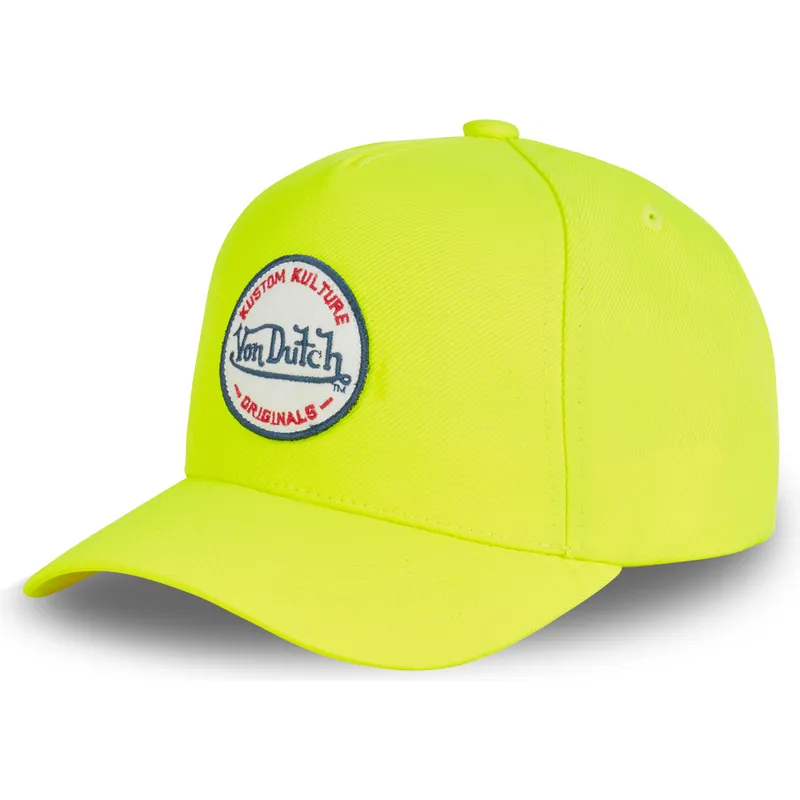 cappellino-curvo-giallo-snapback-kustom-kulture-col-yel1-di-von-dutch