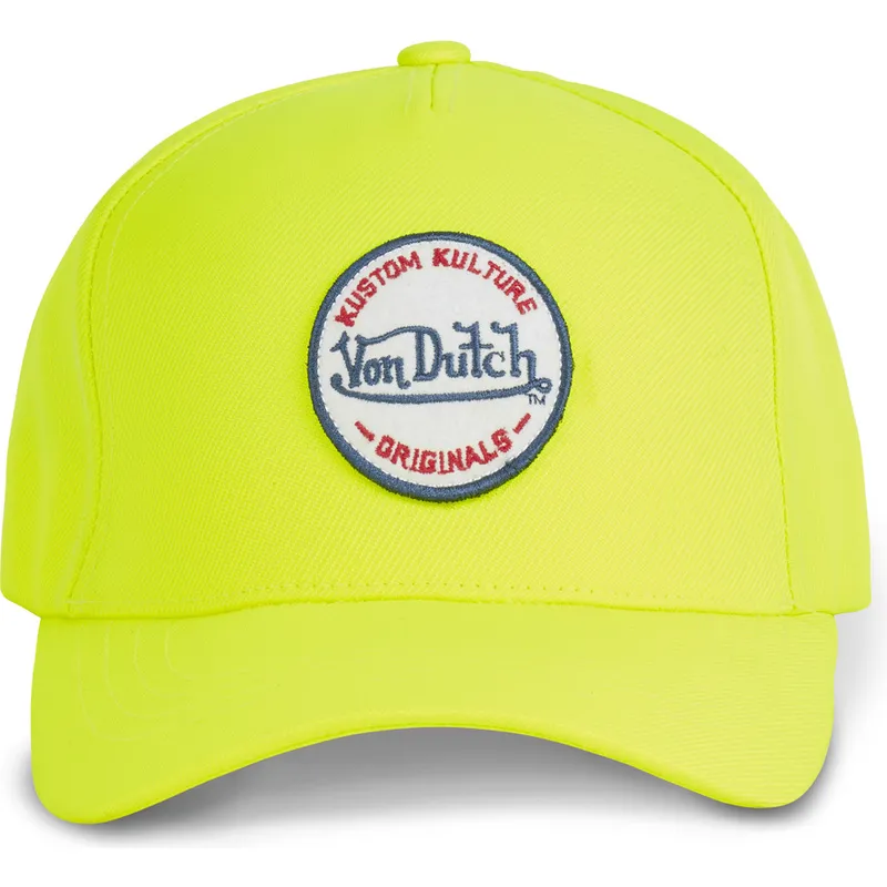 cappellino-curvo-giallo-snapback-kustom-kulture-col-yel1-di-von-dutch
