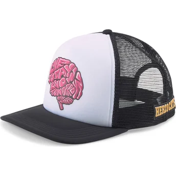 Puma Flat Brim Brain Hometown Heroes X-Sports Herzo Cats White and Black Trucker Hat