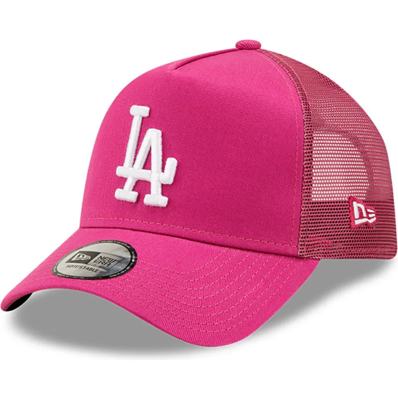 cappelli-curva-rosa-snapback-a-frame-tonal-mesh-dei-los-angeles-dodgers-mlb-di-new-era
