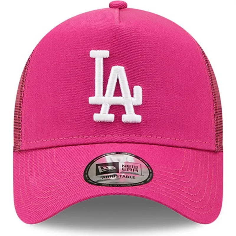 cappelli-curva-rosa-snapback-a-frame-tonal-mesh-dei-los-angeles-dodgers-mlb-di-new-era