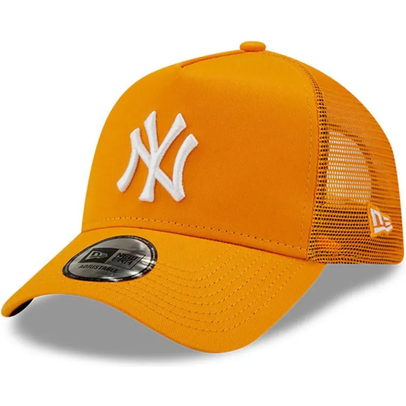 cappelli-curva-arancia-snapback-a-frame-tonal-mesh-dei-new-york-yankees-mlb-di-new-era