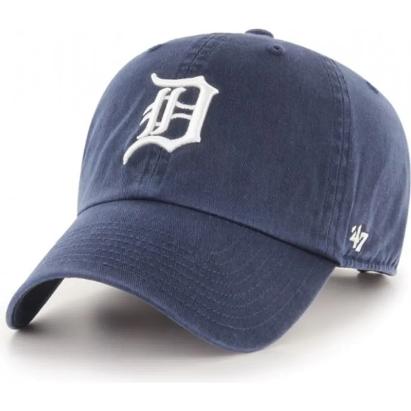 cappelli-curva-blu-marino-cinghia-regolabile-dei-detroit-tigers-mlb-di-47-brand