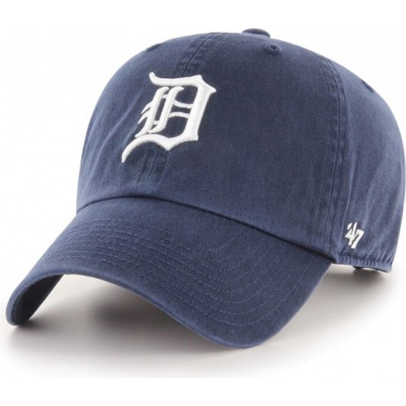 cappellino-visiera-curva-blu-marino-di-detroit-tigers-mlb-clean-up-di-47-brand