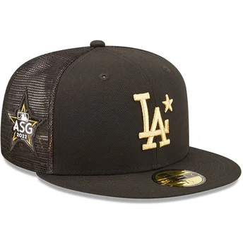 cappellino-trucker-nero-a-visiera-piatta-con-logo-dorato-59fifty-all-star-game-di-los-angeles-dodgers-mlb-di-new-era
