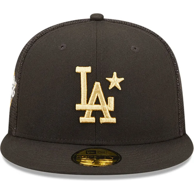cappellino-trucker-nero-a-visiera-piatta-con-logo-dorato-59fifty-all-star-game-di-los-angeles-dodgers-mlb-di-new-era
