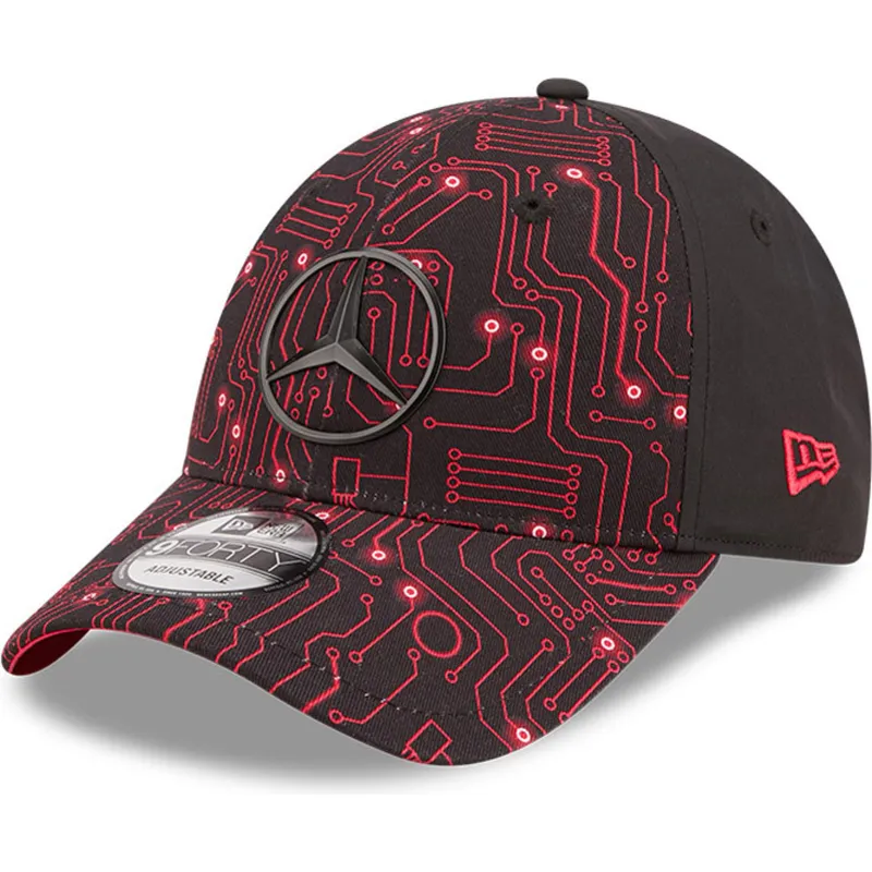 cappelli-curva-rosso-cinghia-regolabile-9forty-esports-grand-prix-dei-mercedes-formula-1-di-new-era