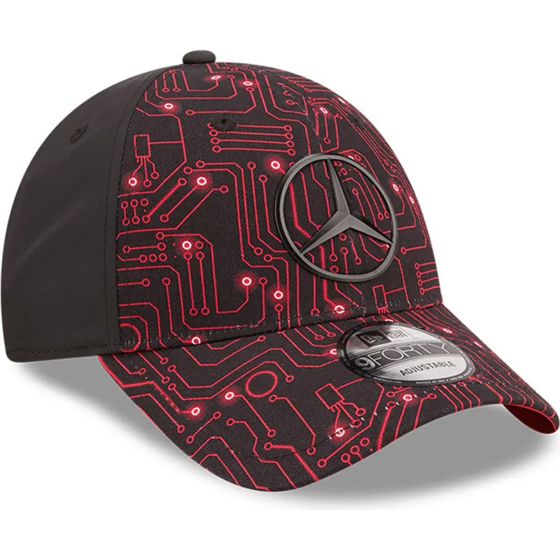 cappelli-curva-rosso-cinghia-regolabile-9forty-esports-grand-prix-dei-mercedes-formula-1-di-new-era
