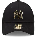 cappellino-snapback-9forty-blu-navy-con-visiera-curva-logo-foil-dei-new-york-yankees-mlb-di-new-era