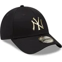 cappellino-snapback-9forty-blu-navy-con-visiera-curva-logo-foil-dei-new-york-yankees-mlb-di-new-era
