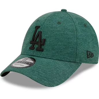 New Era Curved Brim Black Logo 9FORTY Jersey Essential Los Angeles Dodgers MLB Green Adjustable Cap