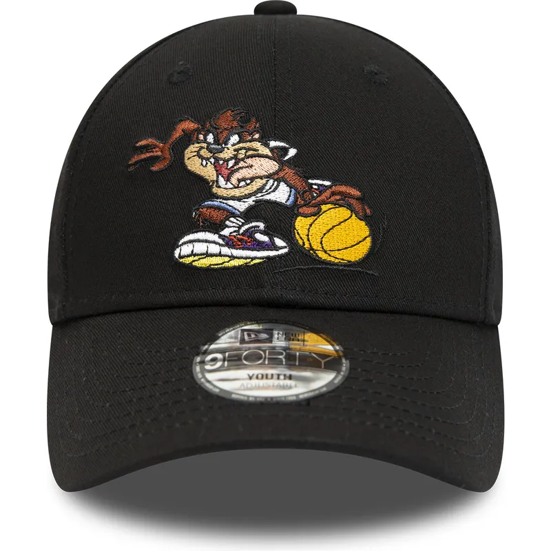 cappelli-curva-nero-cinghia-regolabile-per-bambino-9forty-sporty-de-diablo-dei-tasmania-looney-tunes-di-new-era