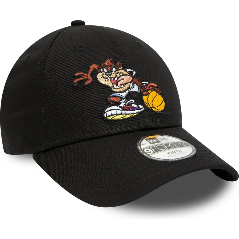 cappelli-curva-nero-cinghia-regolabile-per-bambino-9forty-sporty-de-diablo-dei-tasmania-looney-tunes-di-new-era