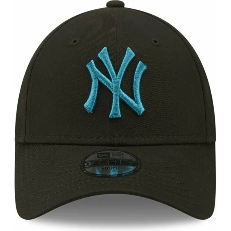 cappelli-curva-nero-cinghia-regolabile-per-bambino-9forty-league-essential-dei-new-york-yankees-mlb-di-new-era