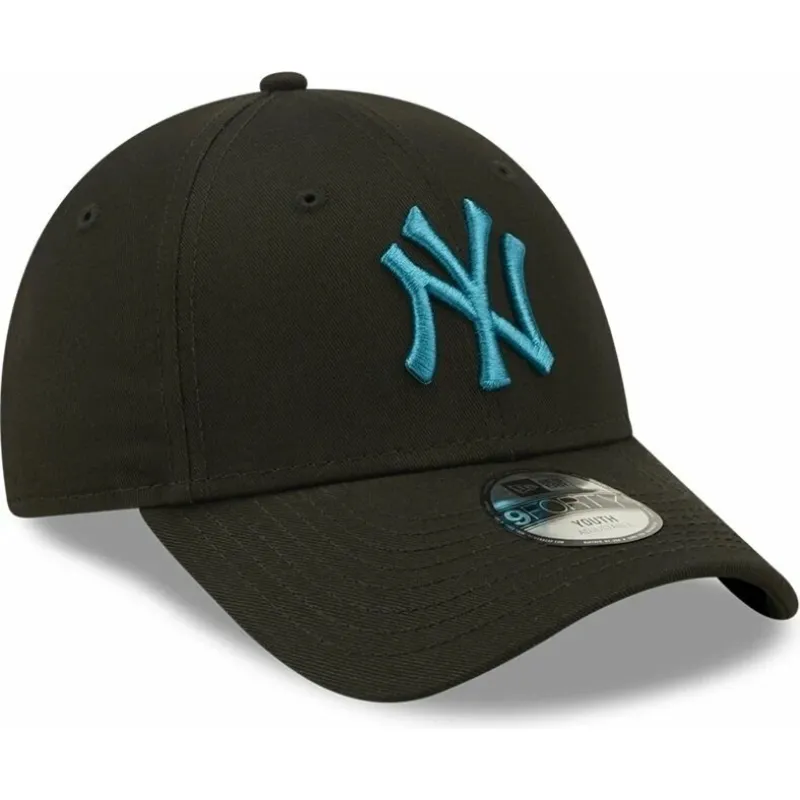 cappelli-curva-nero-cinghia-regolabile-per-bambino-9forty-league-essential-dei-new-york-yankees-mlb-di-new-era