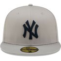 new-era-flat-brim-59fifty-side-patch-world-series-new-york-yankees-mlb-grey-fitted-cap