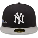 cappello-piatto-blu-marino-e-grigio-chiuso-59fifty-team-city-patch-dei-new-york-yankees-mlb-di-new-era