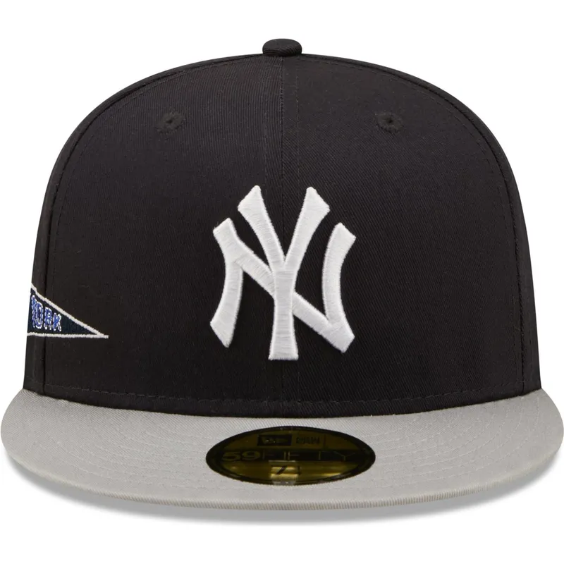 cappello-piatto-blu-marino-e-grigio-chiuso-59fifty-team-city-patch-dei-new-york-yankees-mlb-di-new-era