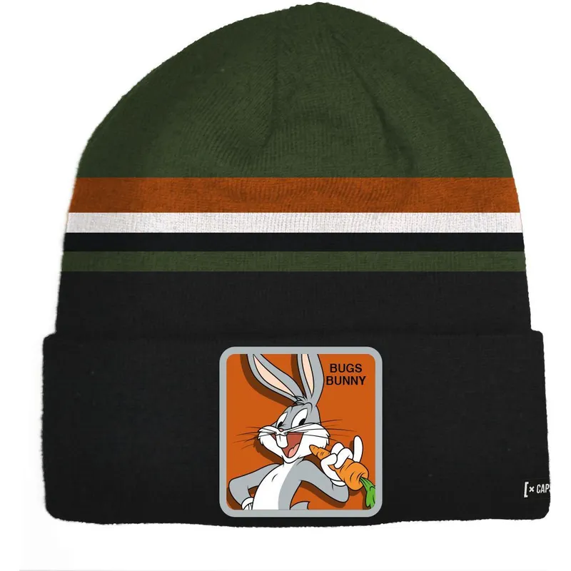 berretto-nero-marrone-e-verde-bugs-bunny-bon-bun3-looney-tunes-di-capslab