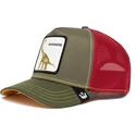 gorra-trucker-verde-e-rossa-dinosauro-diplodocus-herbivore-thunder-lizard-the-farm-di-goorin-bros