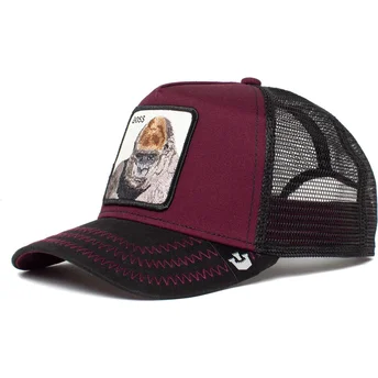 cappellino-trucker-bordeaux-e-nero-gorilla-the-boss-the-farm-di-goorin-bros