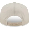 cappello-snapback-beige-a-visiera-piatta-con-logo-arancione-9fifty-league-essential-dei-new-york-yankees-mlb-di-new-era