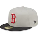 cappello-piatto-grigio-e-nero-aderente-59fifty-world-series-dei-boston-red-sox-mlb-di-new-era