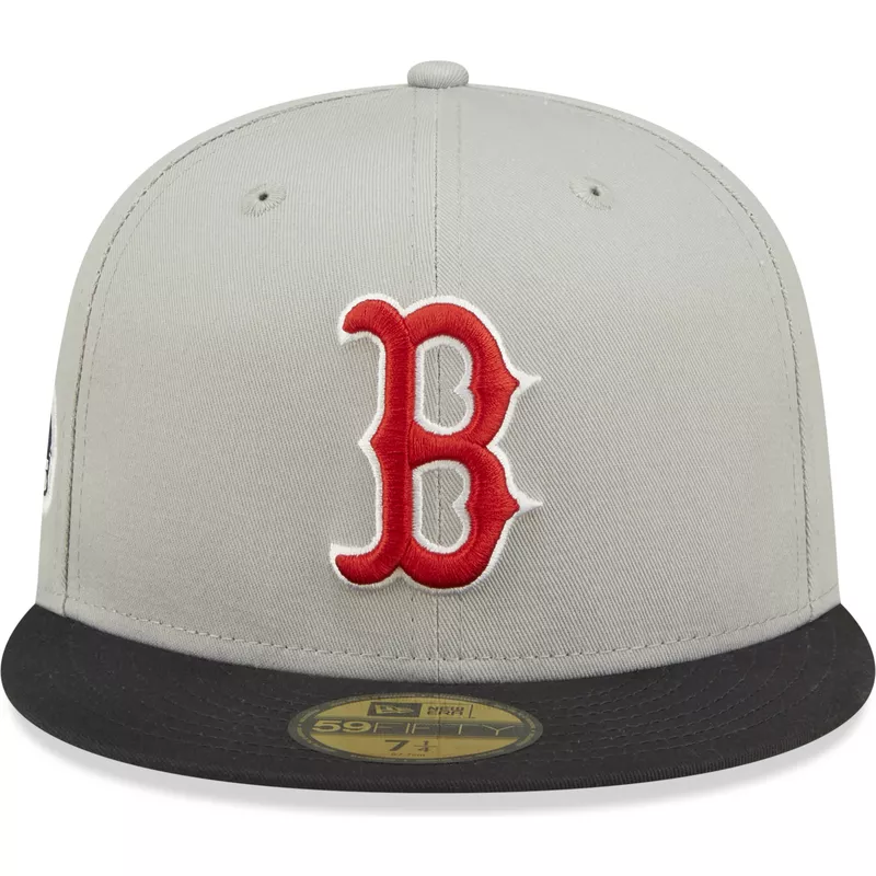 new-era-flat-brim-59fifty-world-series-boston-red-sox-mlb-grey-and-black-fitted-cap