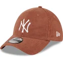 cappellino-curvo-marrone-regolabile-39thirty-cord-dei-new-york-yankees-mlb-di-new-era