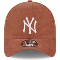 cappellino-curvo-marrone-regolabile-39thirty-cord-dei-new-york-yankees-mlb-di-new-era