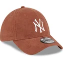 cappellino-curvo-marrone-regolabile-39thirty-cord-dei-new-york-yankees-mlb-di-new-era