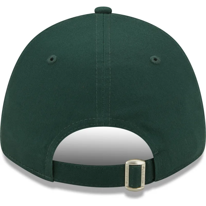 cappelli-curva-verde-cinghia-regolabile-marron-9forty-league-essential-dei-los-angeles-dodgers-mlb-di-new-era