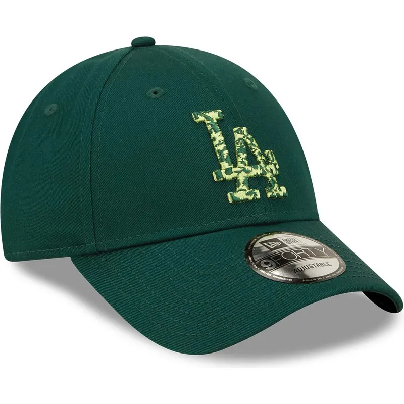cappelli-curva-verde-cinghia-regolabile-9forty-seasonal-infill-dei-los-angeles-dodgers-mlb-di-new-era