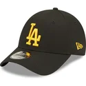 cappellino-curvo-nero-regolabile-con-logo-giallo-9forty-league-essential-dei-los-angeles-dodgers-mlb-di-new-era