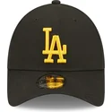 cappellino-curvo-nero-regolabile-con-logo-giallo-9forty-league-essential-dei-los-angeles-dodgers-mlb-di-new-era