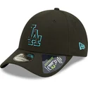 cappellino-curvo-nero-snapback-con-logo-blu-9forty-neon-pack-repreve-dei-los-angeles-dodgers-mlb-di-new-era