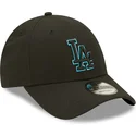 cappellino-curvo-nero-snapback-con-logo-blu-9forty-neon-pack-repreve-dei-los-angeles-dodgers-mlb-di-new-era