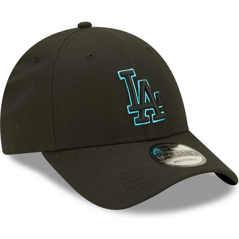cappelli-curva-nero-snapback-9forty-neon-pack-repreve-dei-los-angeles-dodgers-mlb-di-new-era
